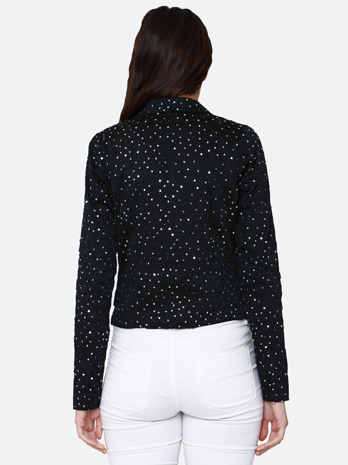 Black Hand Embellished Blazer