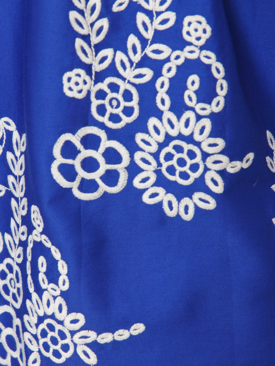 Blue Floral Embroidered Dress