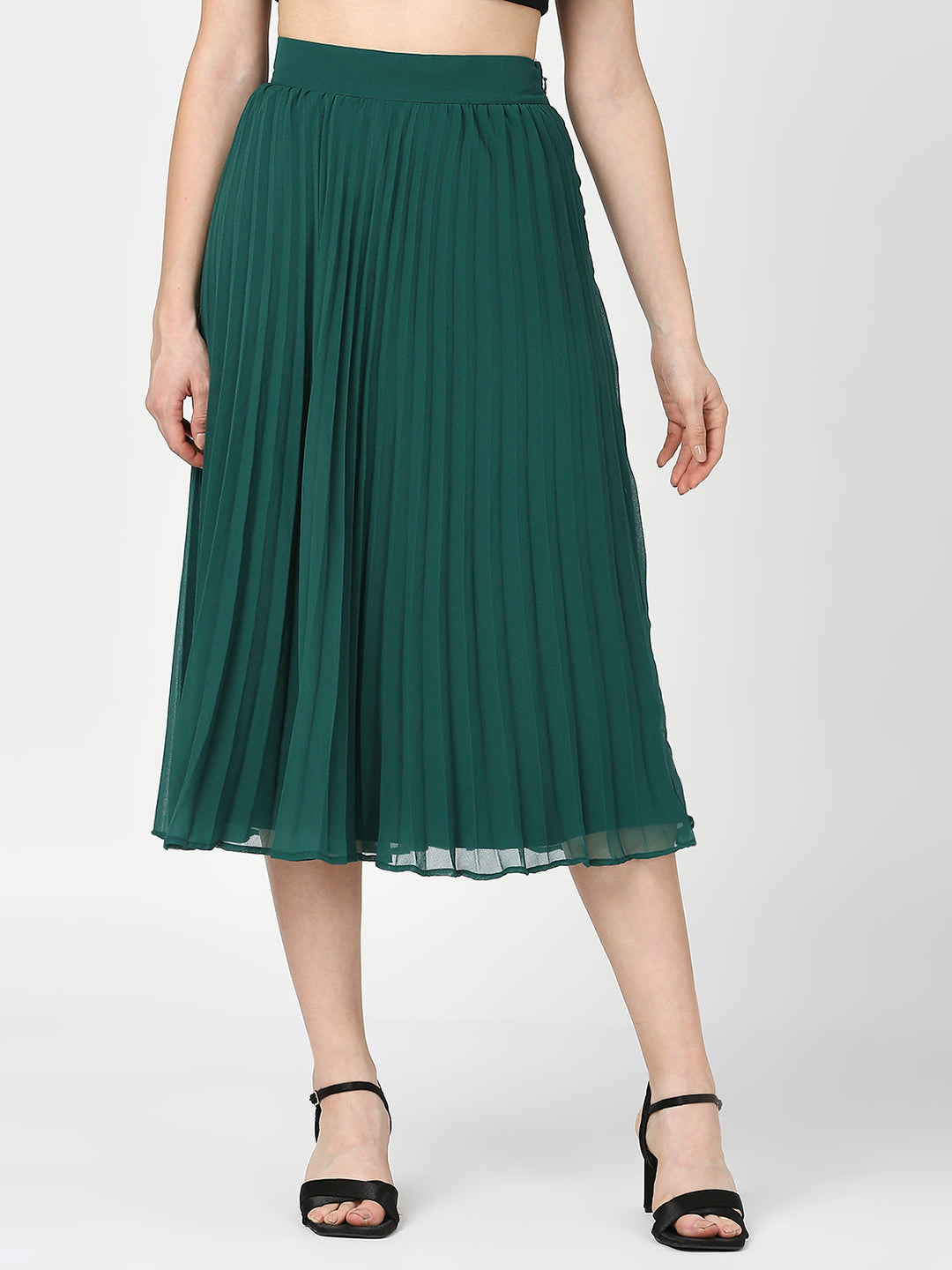 Pleated Midi Skirt