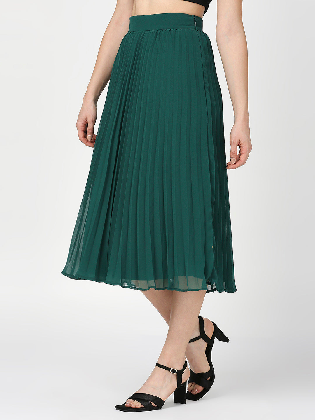 Pleated Midi Skirt