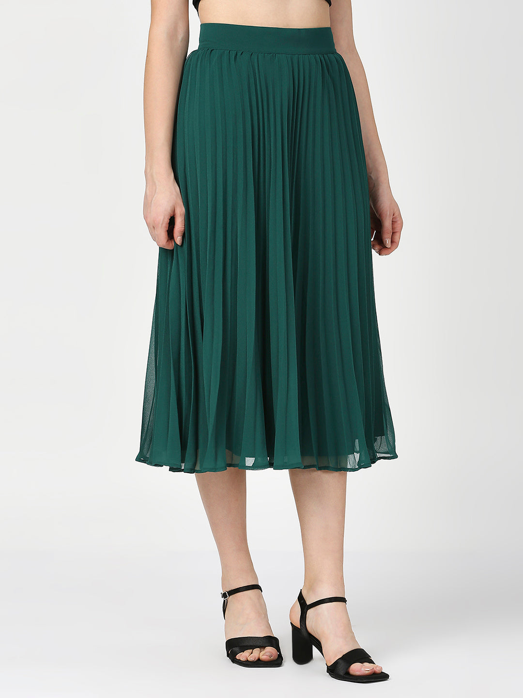 Pleated Midi Skirt