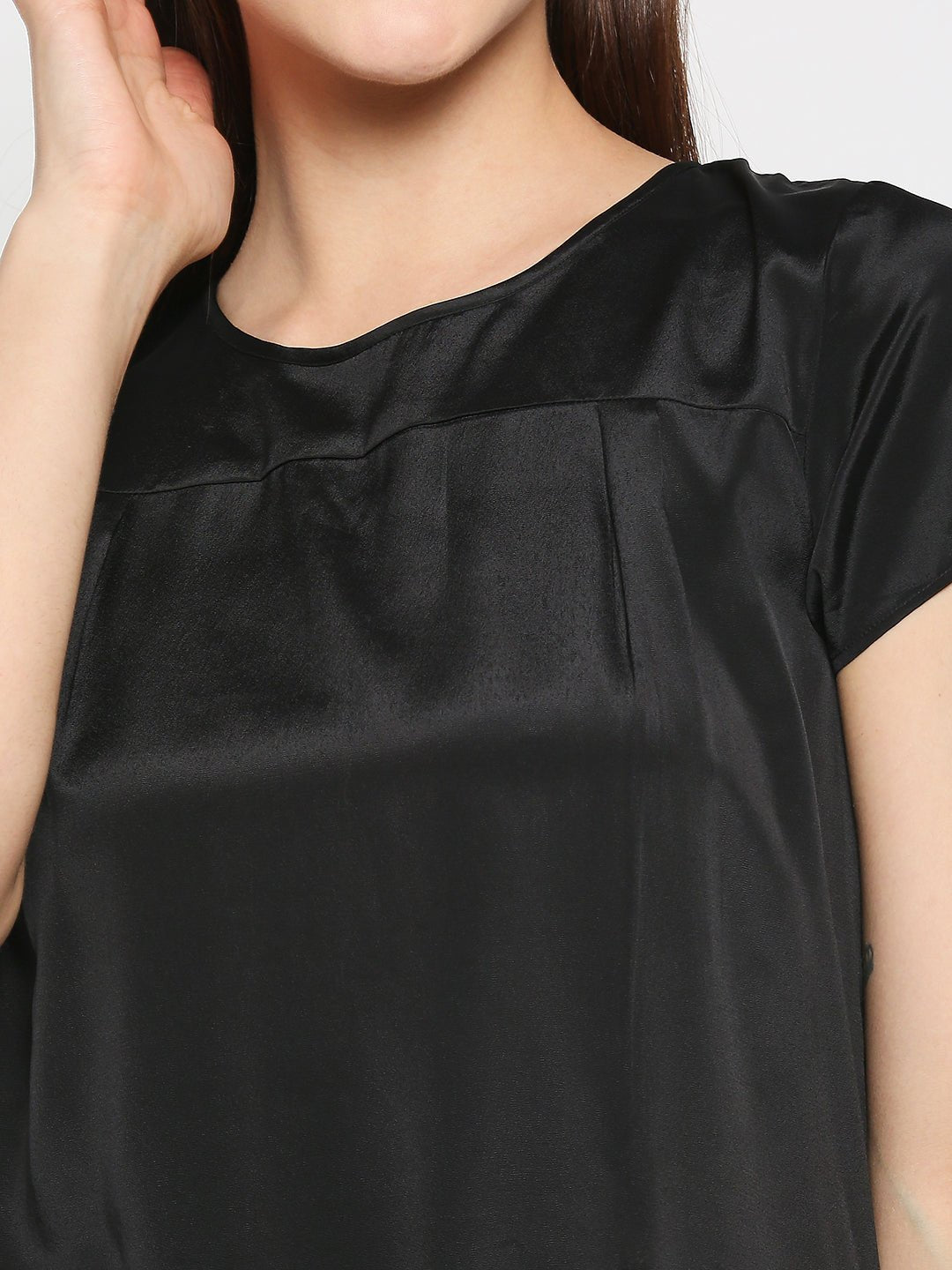 Black T-Shirt Dress - AaliyaIndia