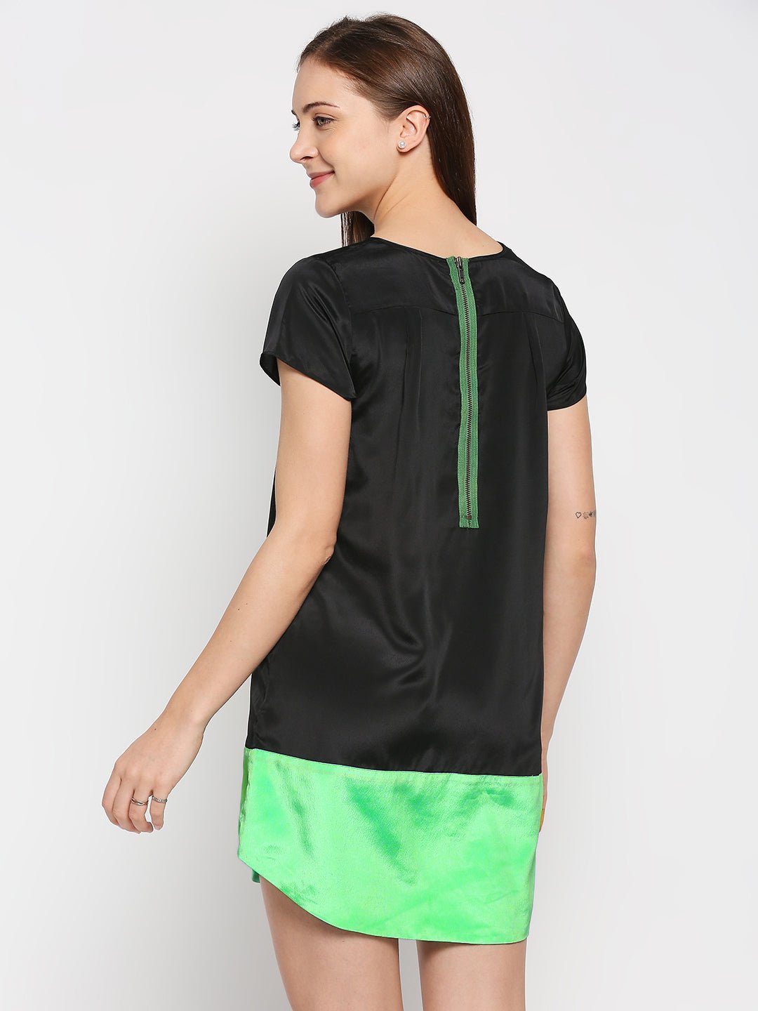 Black T-Shirt Dress - AaliyaIndia