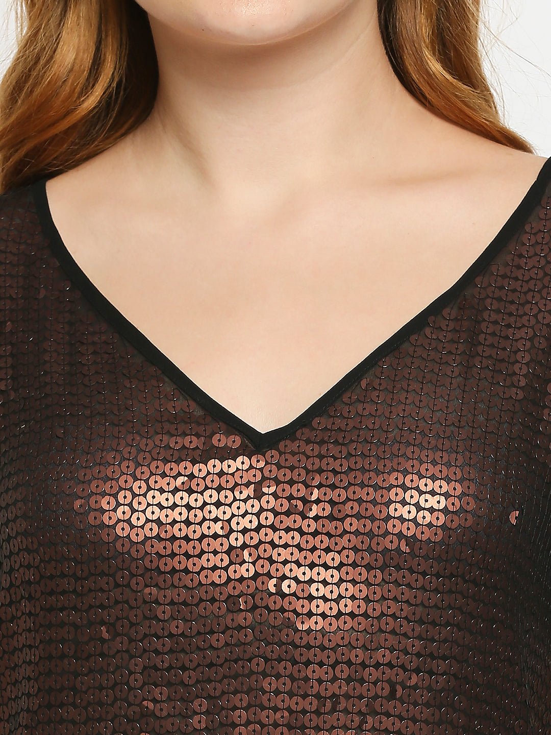 Bronze Sequin Top - AaliyaIndia