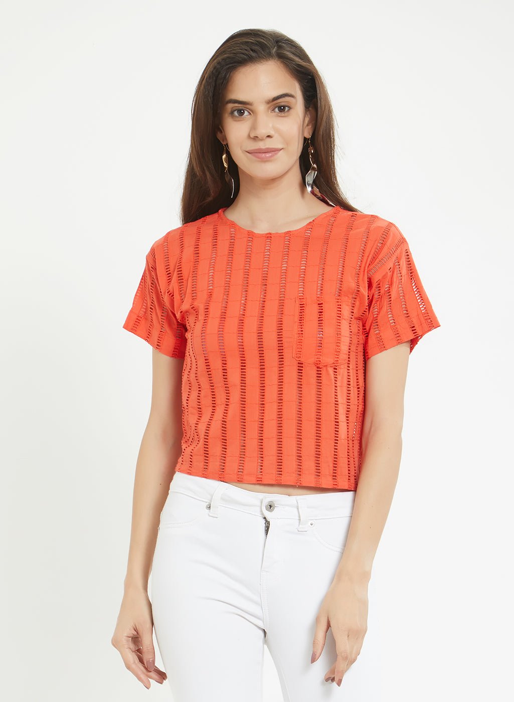 Burnt Orange Top - AaliyaIndia