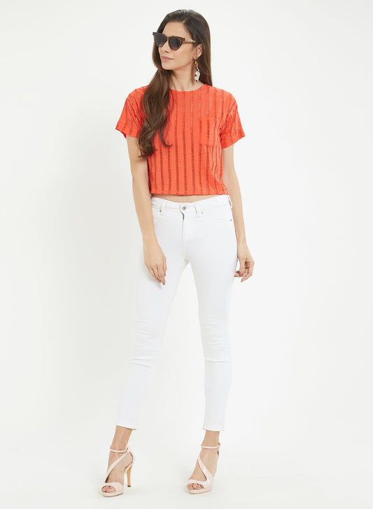 Burnt Orange Top - AaliyaIndia