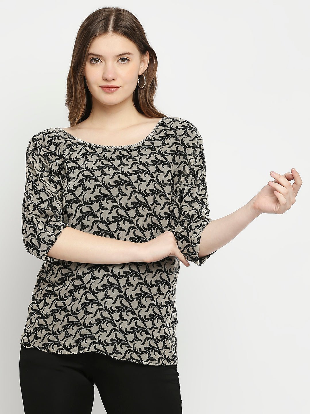 Multicolor Georgette Printed Top - AaliyaIndia
