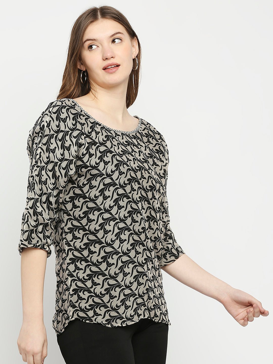 Multicolor Georgette Printed Top - AaliyaIndia