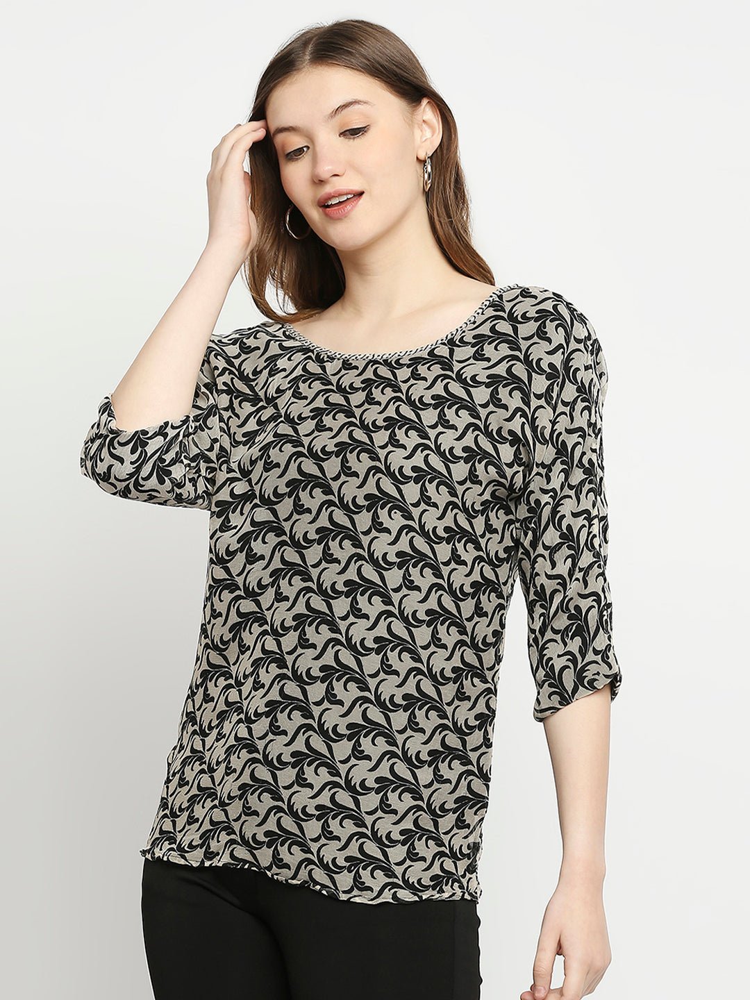 Multicolor Georgette Printed Top - AaliyaIndia