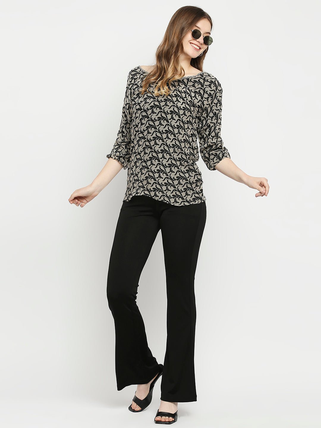 Multicolor Georgette Printed Top - AaliyaIndia