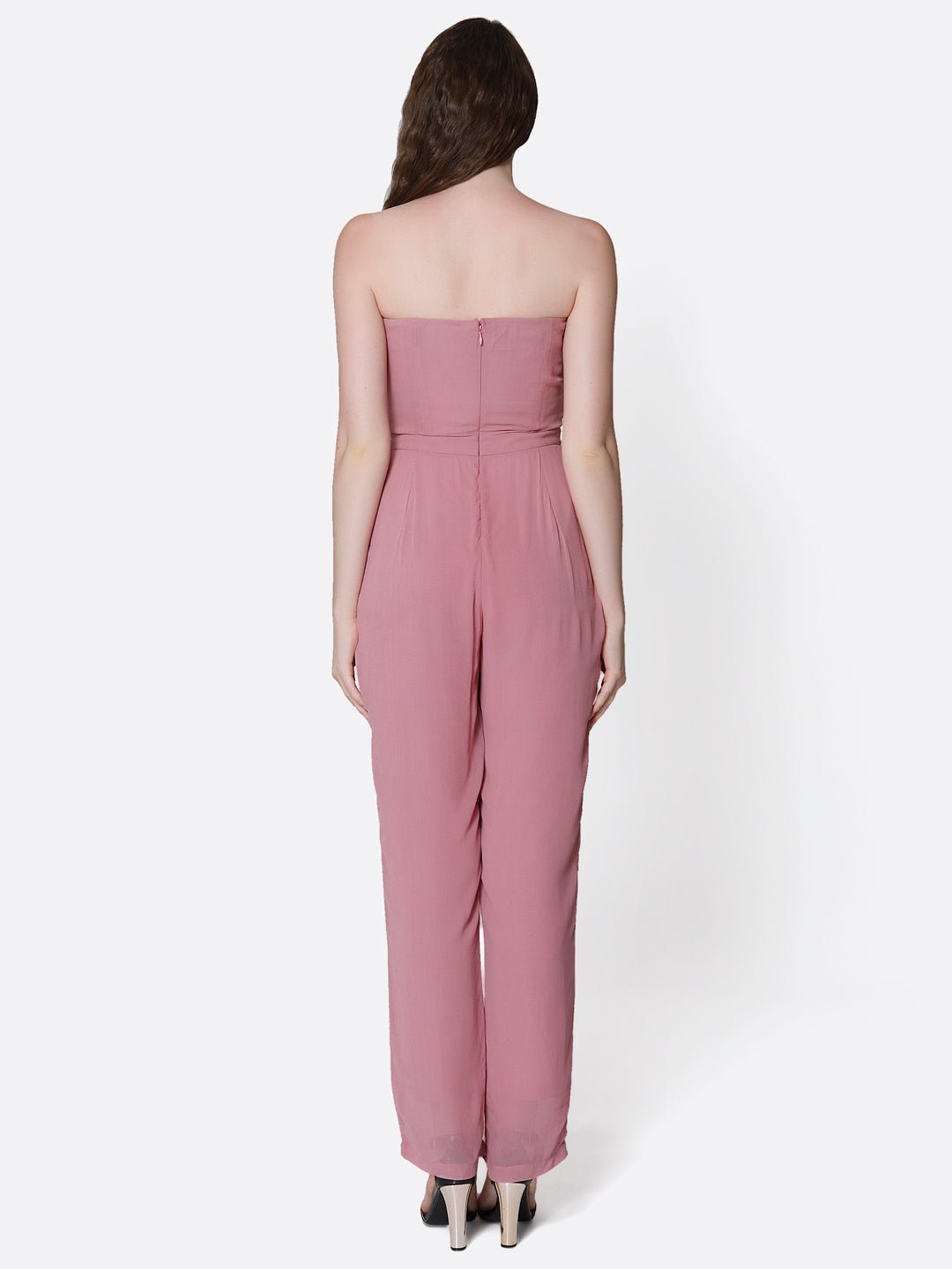 Pink Embellished Jumpsuit - AaliyaIndia