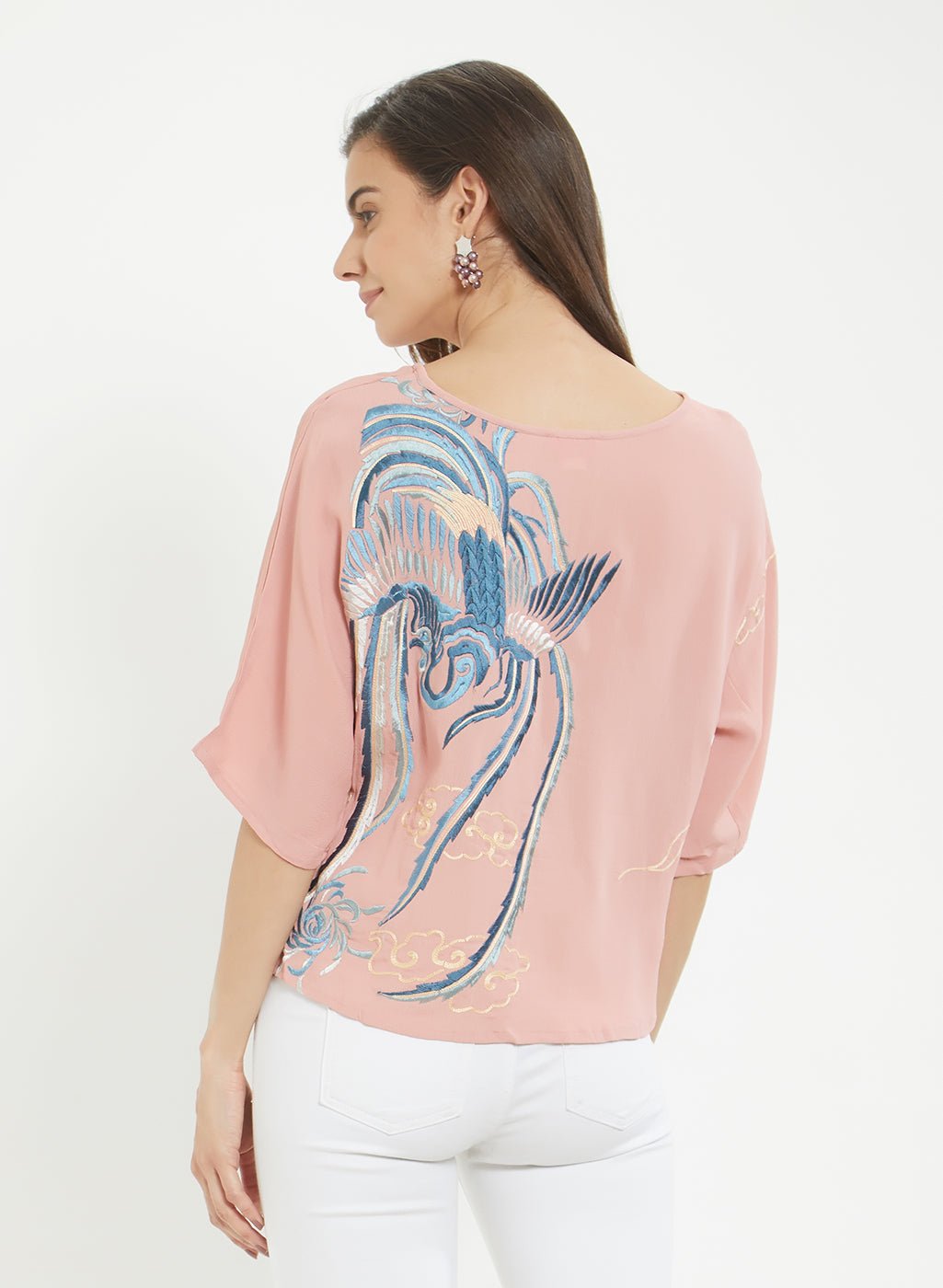 Pink Embroidered Top - AaliyaIndia