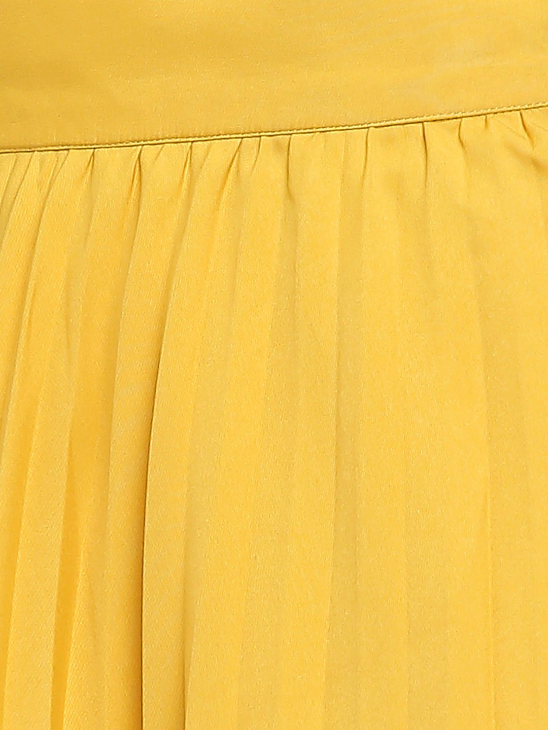 Yellow pleated skirt - AaliyaIndia